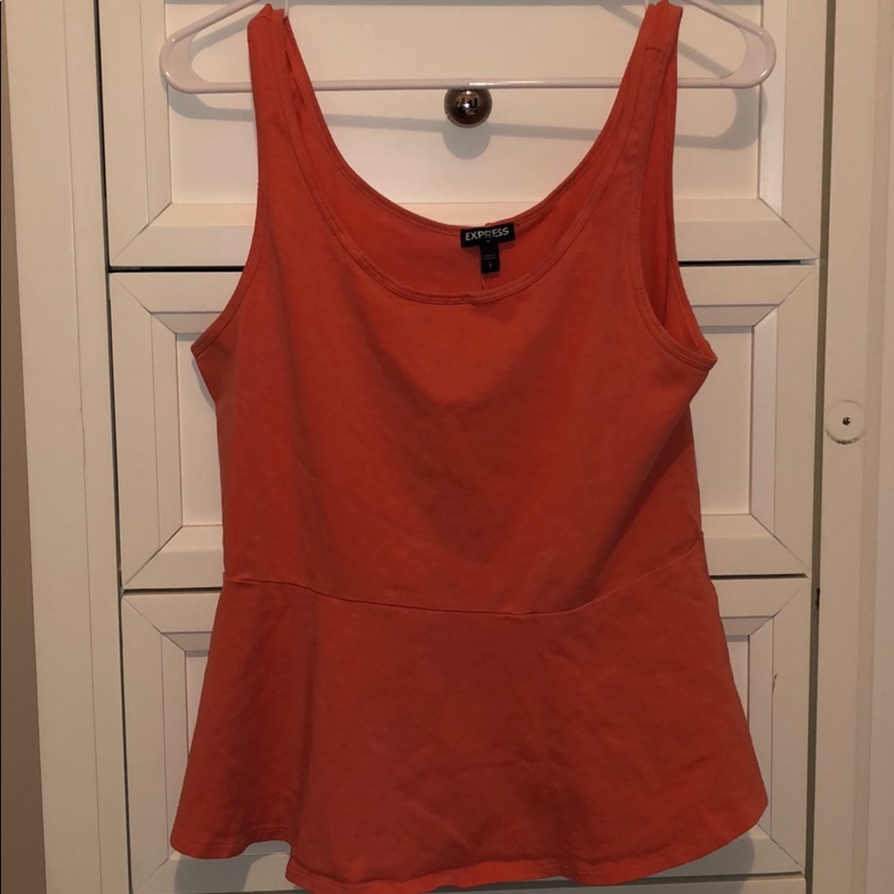 Light orange express peplum top